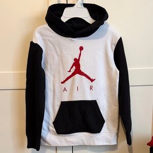Jordan Hoodie with Red Logo boys Medium